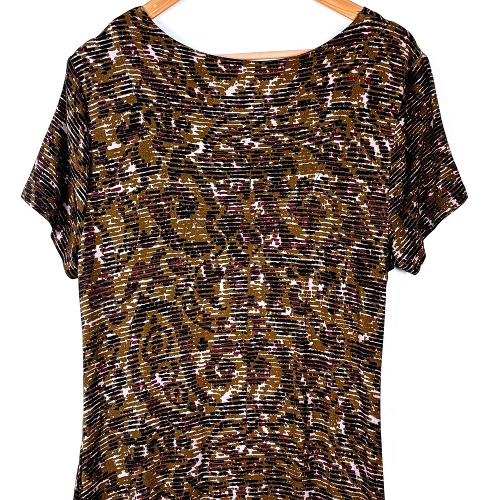 Soft Surroundings Joanna Short Sleeve Faux Wrap Jersey Maxi Dress XL Artsy Boho - Picture 9 of 16